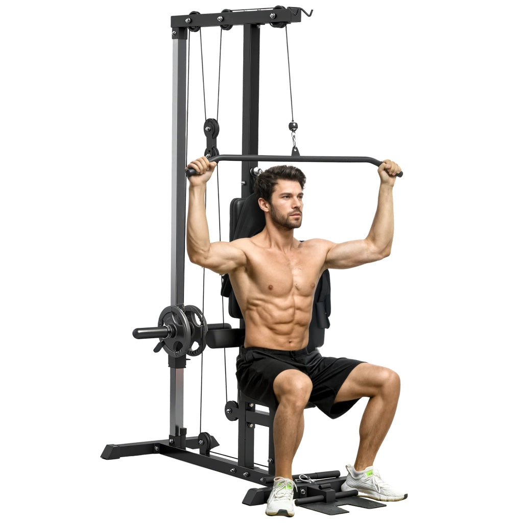 Stazione Fitness per Zuhause ¨C zephmum ¨C Nero, Acciaio e Pelle Sintetica