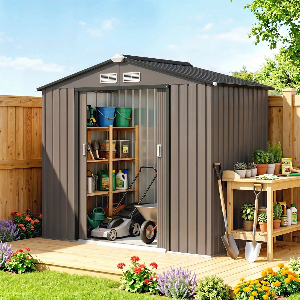 Casetta da Giardino ¨C zephmum ¨C Marrone 213x130x185 cm