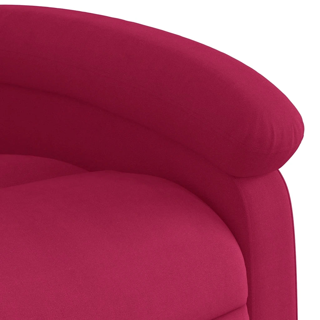 Divano Sedia-Poltrona Reclinabile Rosso Vino in Velluto 870477
