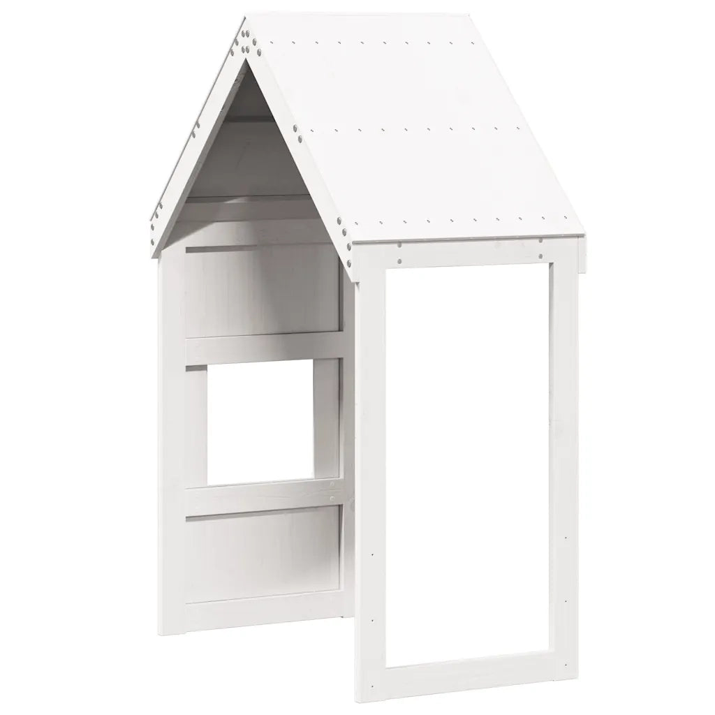 Tetto per Letto Bambini Bianco 60x89x134,5 Legno Massello Pino