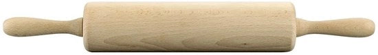 Rolla per pasta - Rolla antiscivolo - Senza macchiare la pasta - Rolla che non si rompe - Legno di faggio - Beige - 43 x 6 x 6 cm
