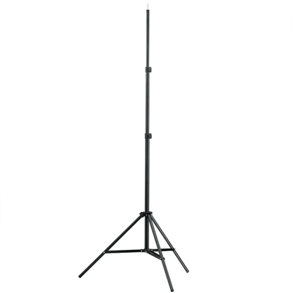 Kit per studio fotografico con illuminazione e fondale nero 02_0042408