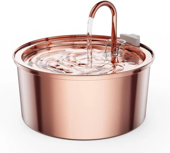 Fontana per Gatti in Ceramica 2,1L - Silenziosa Multiplo Filtro Sicura al Lavarani - Bianco
