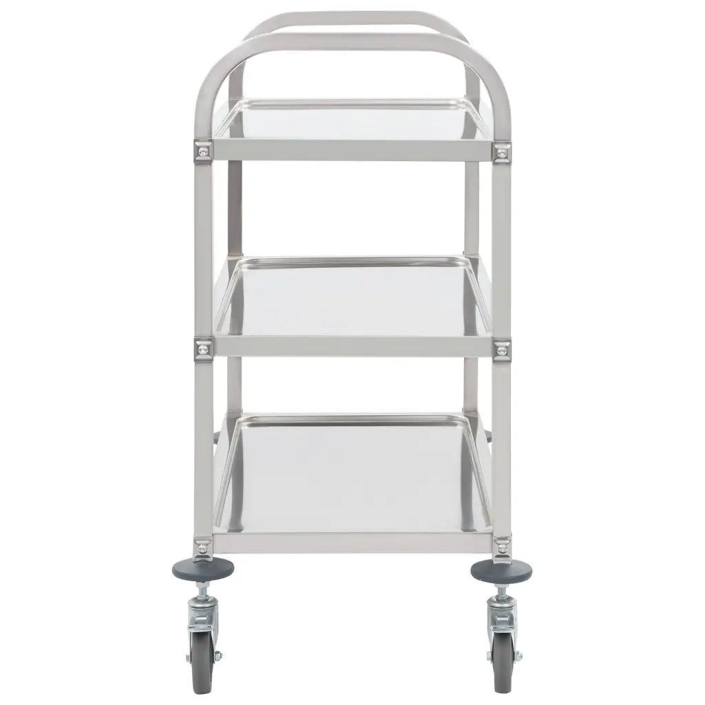 Carrello da Cucina a 3 Livelli 95x45x83,5 cm in Acciaio Inox 50915
