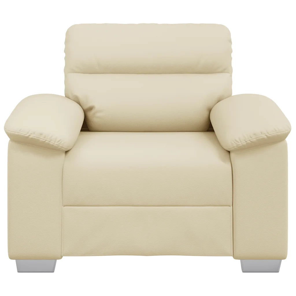 Poltrona Crema 100x81x84 cm in Similpelle 4105327