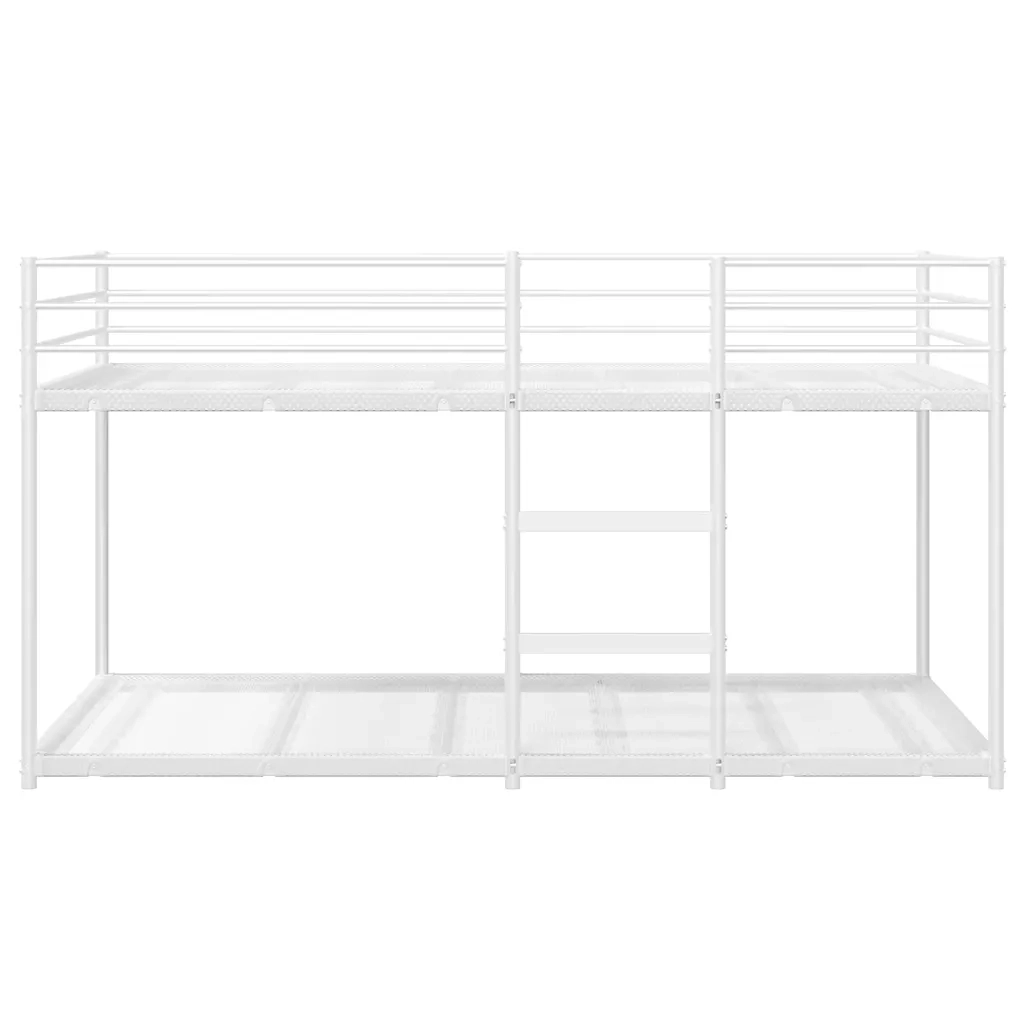 Letto a Castello senza Materasso Bianco 90x190 cm in Acciaio 4019883