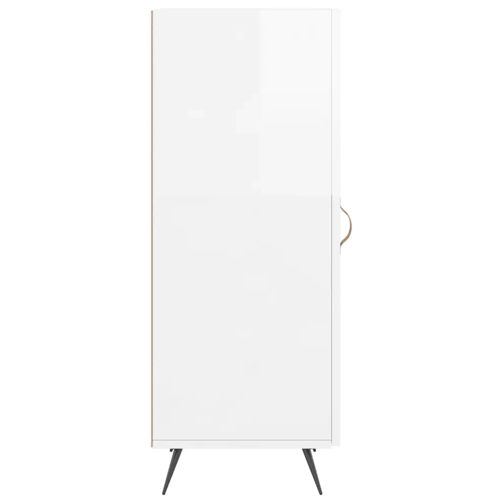 Credenza-Buffet-Armadio da cucina Bianco Lucido 34,5x34x90 cm in Legno Multistrato 192727