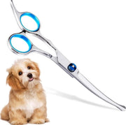 Scaletta per cani e gatti - forbici capigliature con punta di sicurezza rotonda - trimmer per cura del pelo dei cani in acciaio inossidabile