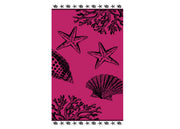 Telo Mare Spiaggia Piscina Jacquard In Spugna Disegno Baleari Fucsia