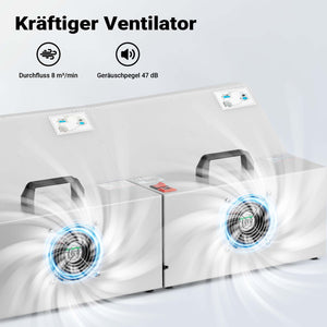 Doppia cabina di aspirazione per verniciatura ad aerografo 8m³/min Aspiratore estrattore con filtro