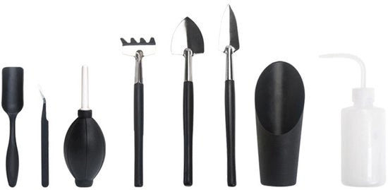 Kit di attrezatura per giardinaggio, 8 pezzi, kit di attrezatura per piante grasse, kit di attrezatura per piante grasse, kit di attrezatura per bonsai, per il rinnovo di piante grasse, piantine, piante da appartamento