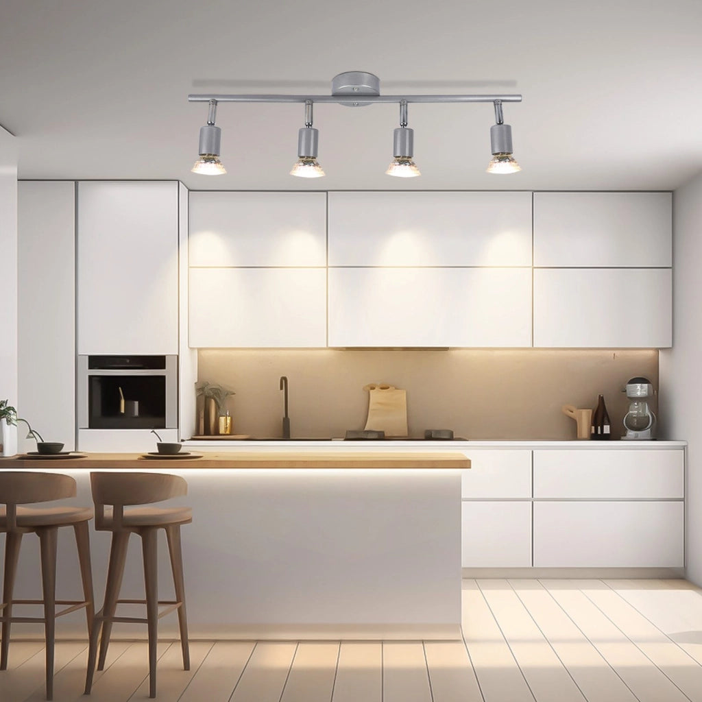 ZMH Faretto da soffitto 4 fiamme GU10 moderni per corridoio con lampadine incluse