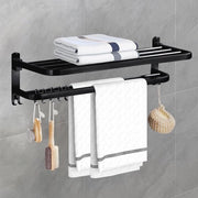 Handdoekhouder a Vano con 2 Livelli e 9 Ganci in Acciaio Inox