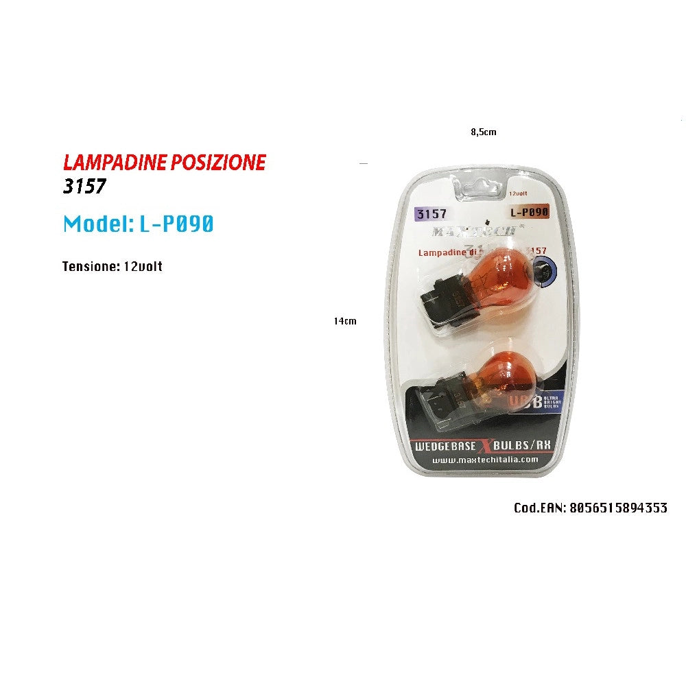 Trade Shop - Lampadine Di Posizione 3157 12 Volt Ricambi Per Auto Lampadine Ultra Luminose -