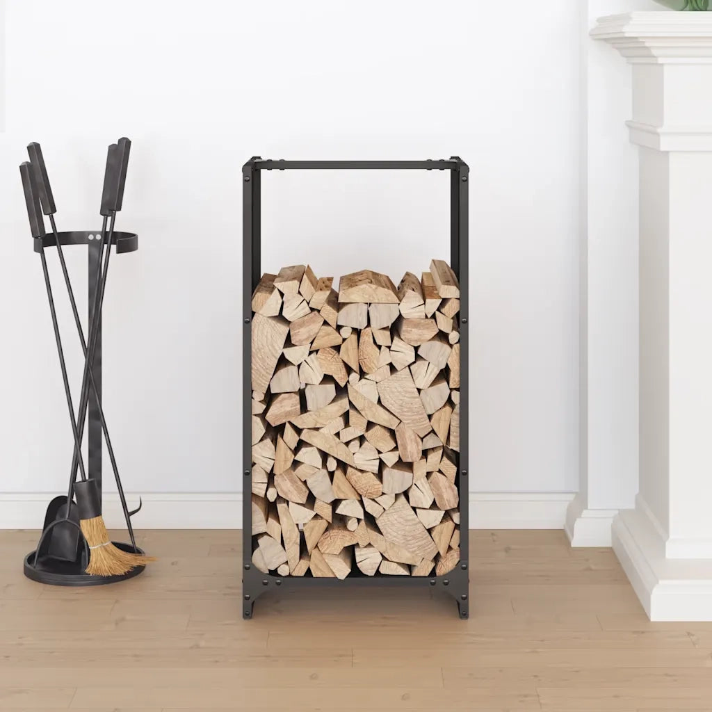 Rastrelliera per Legna da Ardere Nera 40x30x80 cm CFW9843707