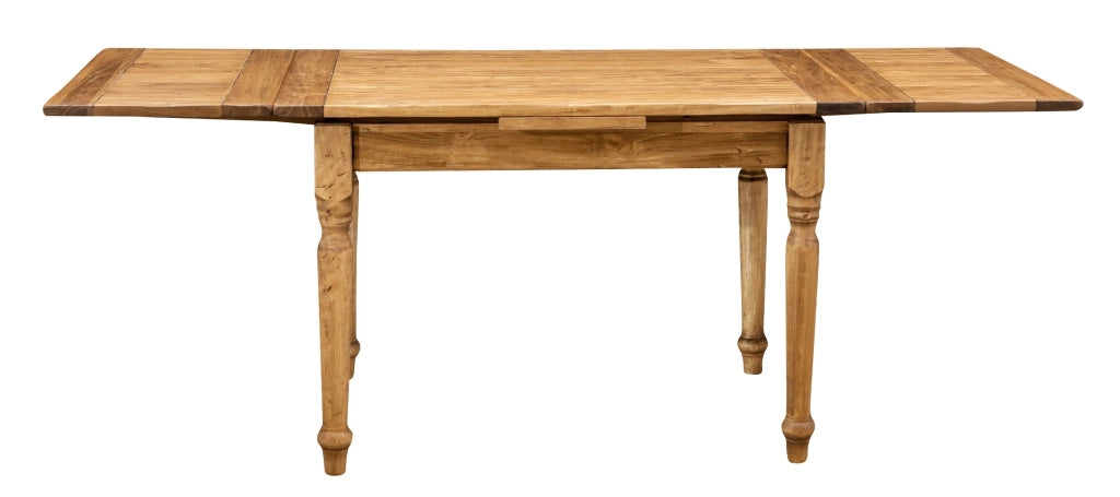Biscottini Tavolo Country allungabile in legno massello di tiglio L120xPR80xH80 cm. Made in Italy