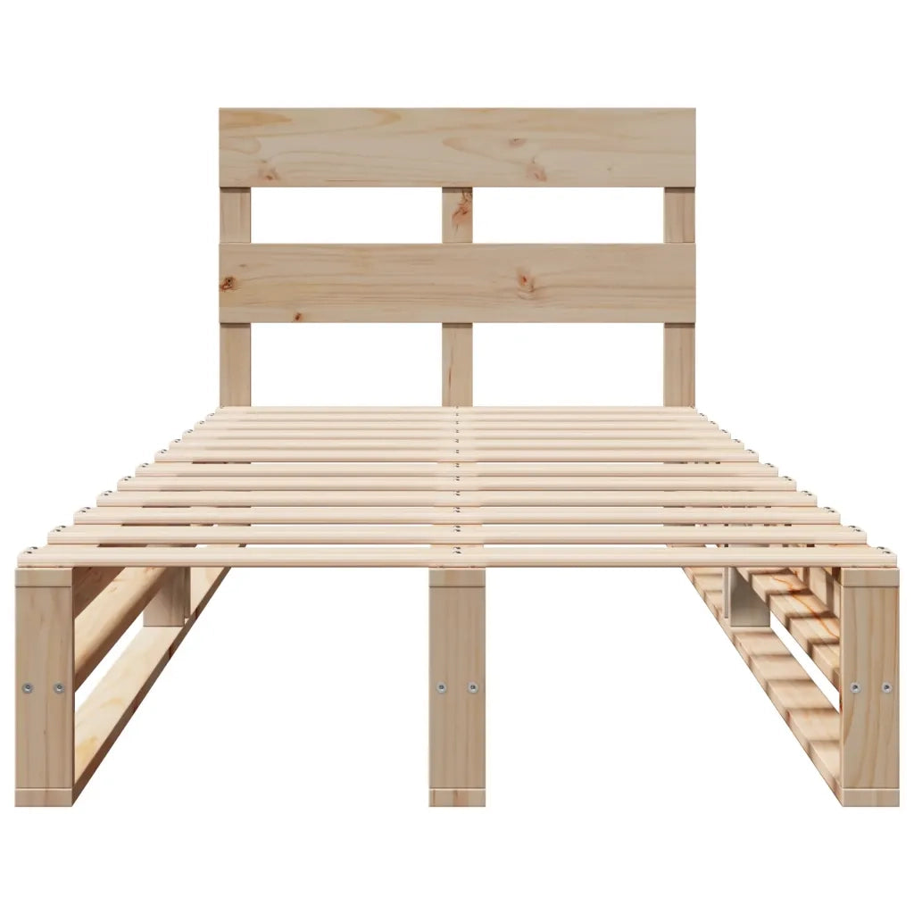 Letto senza Materasso 75x190 cm in Legno Massello Pino