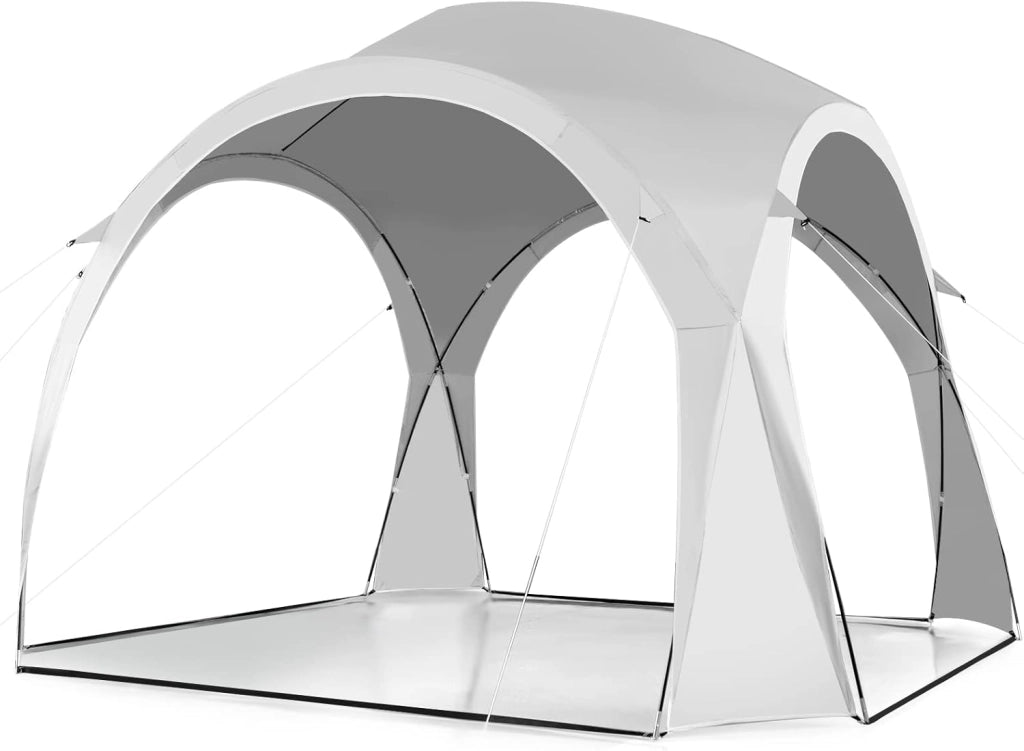 Tenda parasole pieghevole,327 x 327 x 270 cm,con protezione UPF 50+,tenda da spiaggia con borsa per il trasporto,parasole per 5-6 persone,portatile,tenda da spiaggia per famiglia,bianco