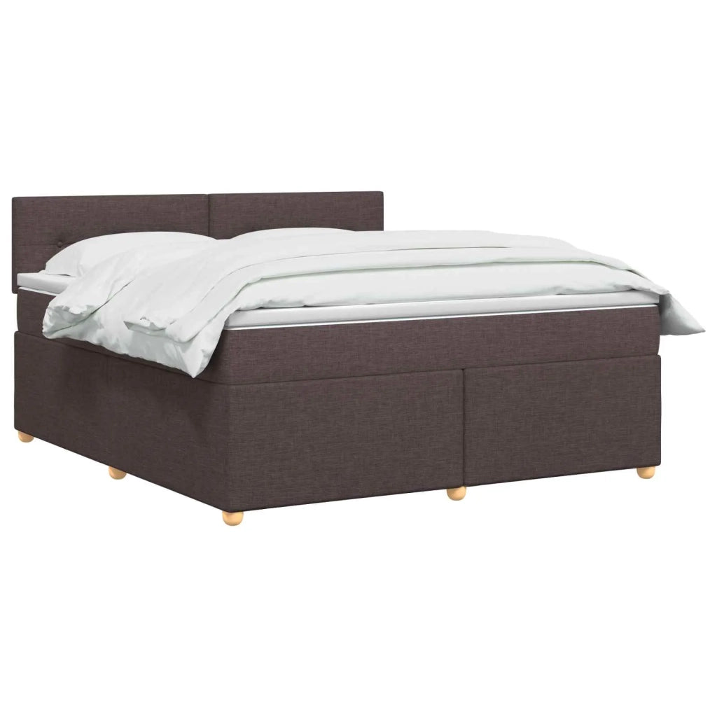 Letto box spring con materasso Marrone Scuro 180 x 200 cm 3452481