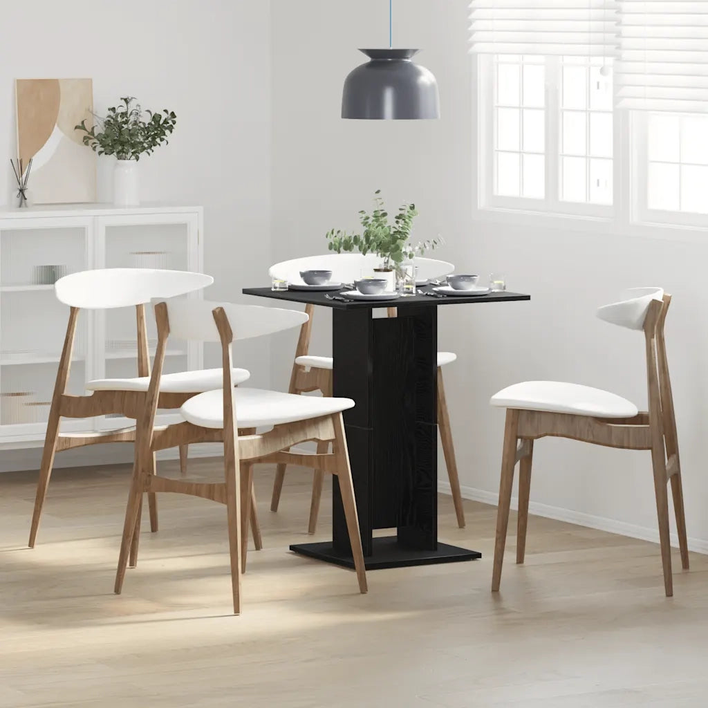 Tavolo da bistrot Rovere Nero 60x60x75 cm in Legno Multistrato 862494
