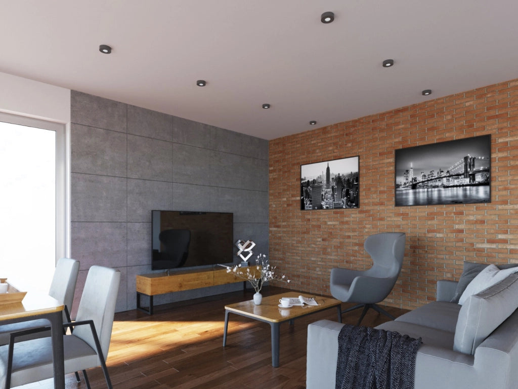 Faretto da soffitto Kanlux MINI BORD nero rotondo GU10