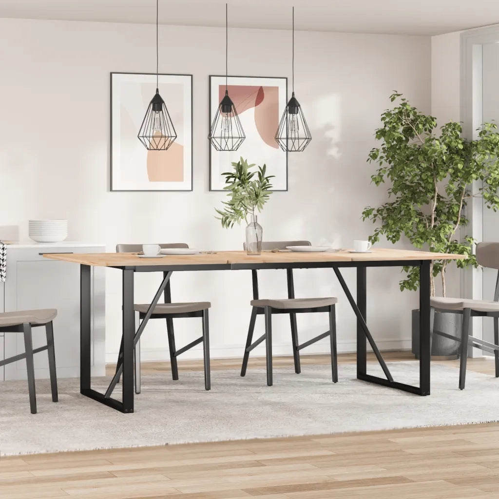 Telaio Gambe a O per Tavolo da Pranzo 160x80x73 cm in Acciaio 357888