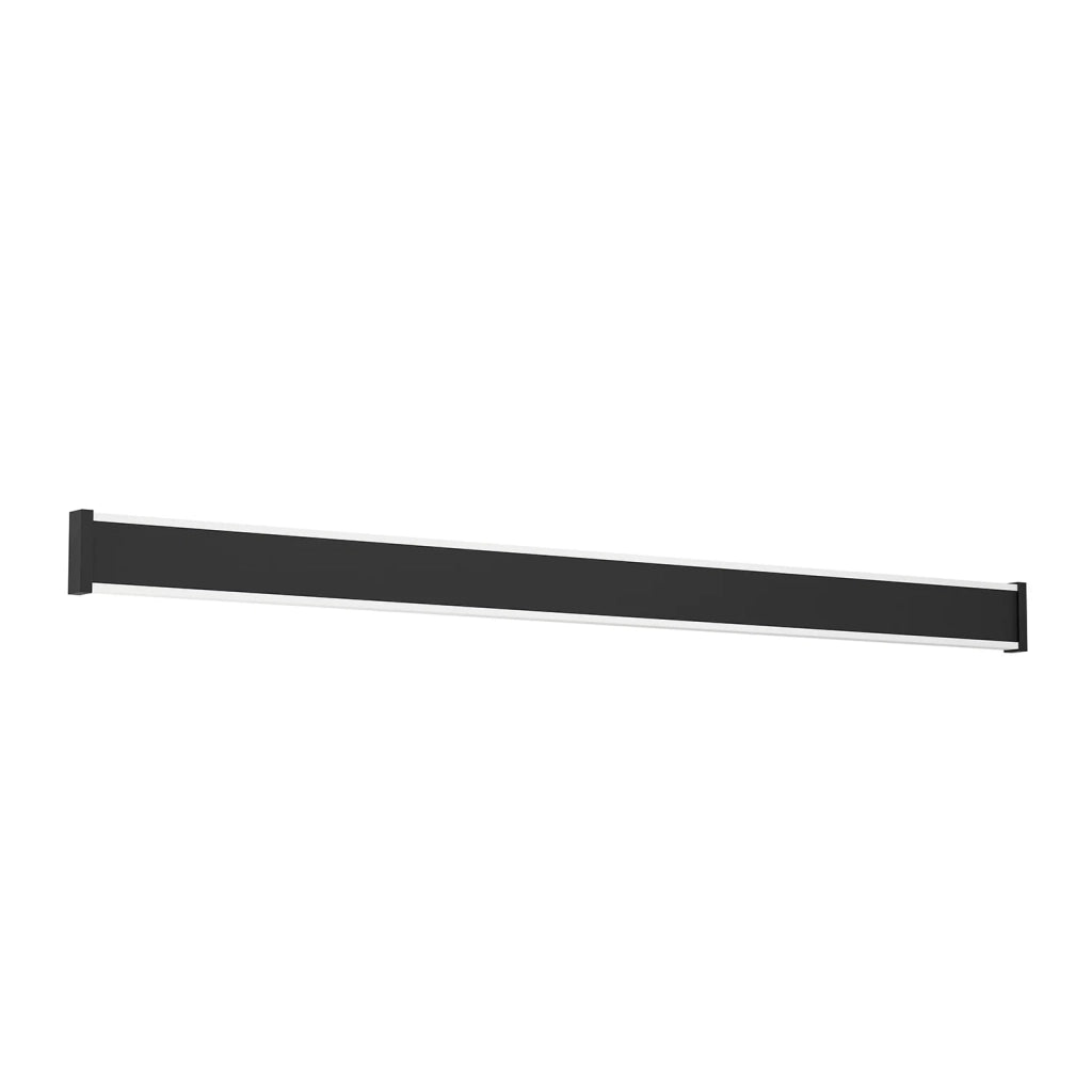 Applique Esterno Moderna Neviano Acciaio Nero Policarbonato Bianco Led 98Cm