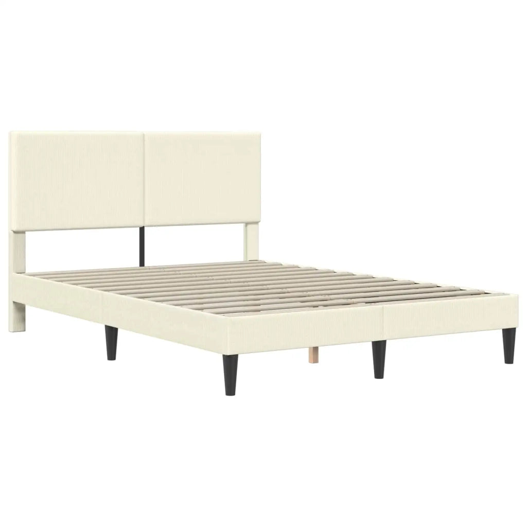 Struttura del letto Crema 160 x 200 cm Tessuto in Cords 42027738