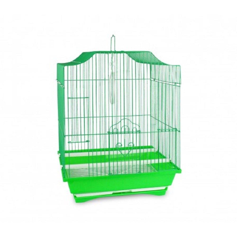 Trade Shop - Gabbia Uccelli Di Piccole Dimensioni Fly 43.5 X 28.5 X 22 Cm Due Mangiatoie -