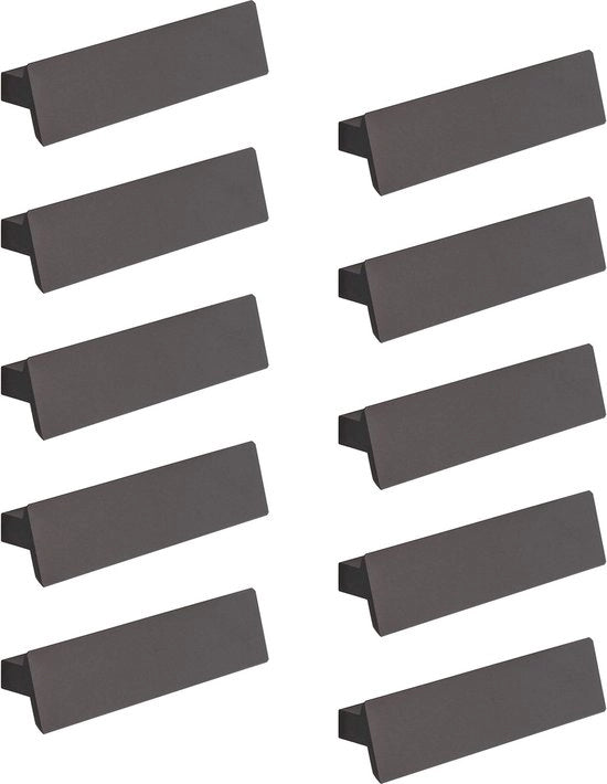 Maniglia per mobili in stile antico, maniglia per porta armadio in alluminio, 10 pezzi, spaziatura fori 64 mm, maniglia quadrata per viti in antracite.