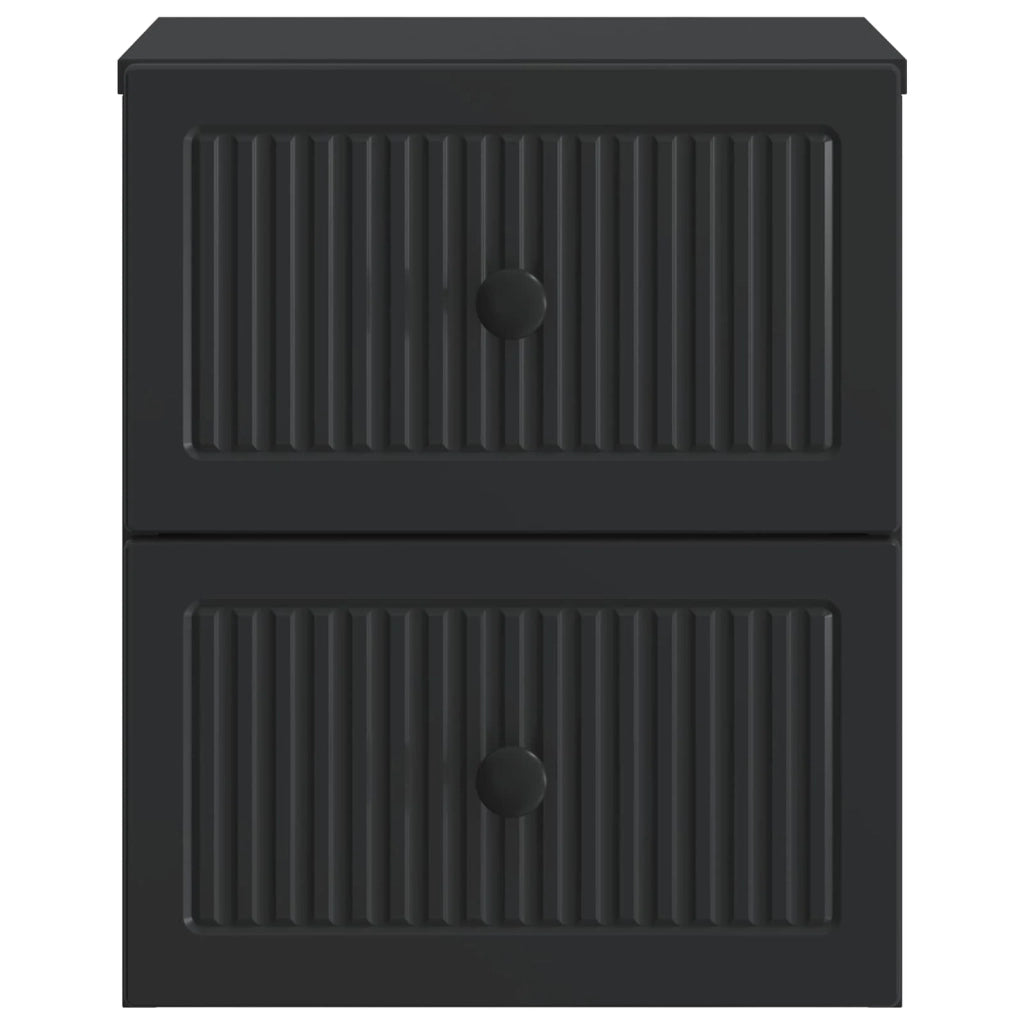Mobiletto da notte a muro con cassetto Nero 33 x 34,5 x 40 cm 897957