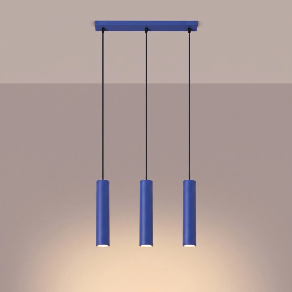 Lampada a sospensione LAGOS 3L oltremare
