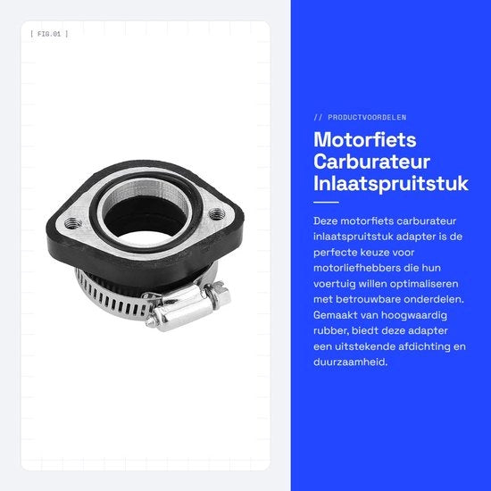 Adattatore di carburatore per motori con iniettore 28 mm - guarnizione in gomma - VM24 - installazione pratica - compatibile con Mikuni Keihin