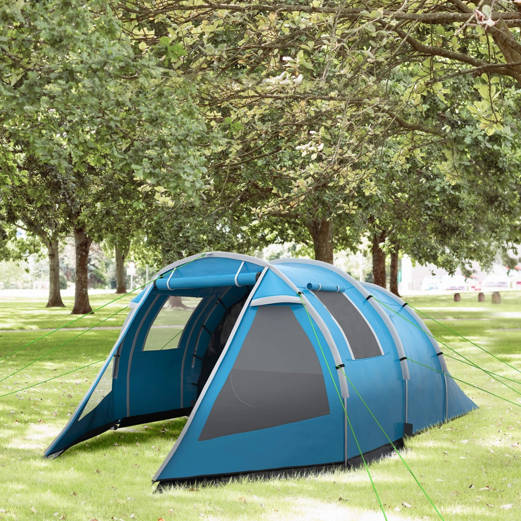 Tenda da campeggio 2 stanze impermeabile ¨C Minimal ¨C Blu 475x264x172 cm
