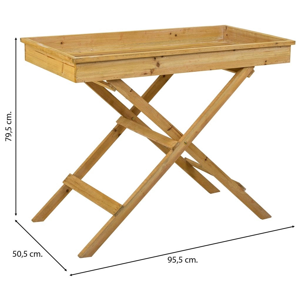 Tavolo in legno marrone 95,5x50,5x79,5h