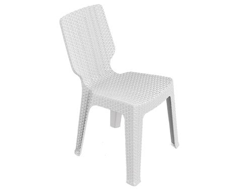 Sedia in resina Keter T-Chair bianca - Set 4 sedie - La Dea Sedia
