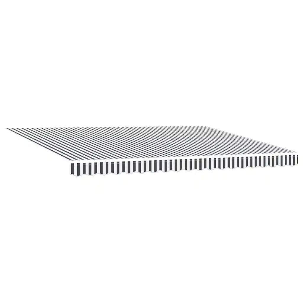 Tenda Retrattile Antracite e Bianca 4,5x3 m Tessuto e Alluminio 3216111