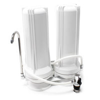 Naturewater Filtro dell'acqua a 2 livelli TR202 con cartucce filtranti 254 mm, con rubinetto