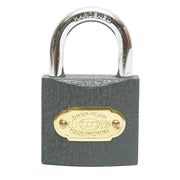 Lucchetto con 3 chiavi grigio 38mm