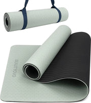 Mat di yoga antiscivolo con cinturino, 6 e 8 mm, mat di allenamento professionale, fitness mat antiscivolo, TPE, pvc mat di ginnastica per casa e all'aperto, mat di allenamento per esercizio fisico