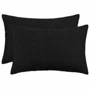 Federa 2 pcs HEERLEN Nero 40 x 60 cm Bouclé 909239