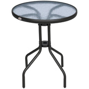 Tavolo da pranzo rotondo per esterno ¨C zephmum ¨C nero, metallo, ?60xH70cm