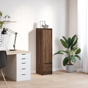 Credenza Rovere Marrone 29,5x34x119,5 cm in Legno Multistrato 861658