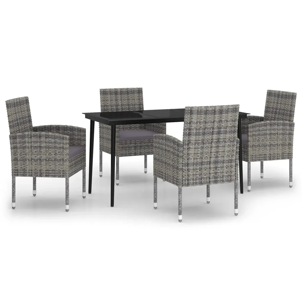 Set Mobili da Pranzo per Giardino 5 pz Antracite