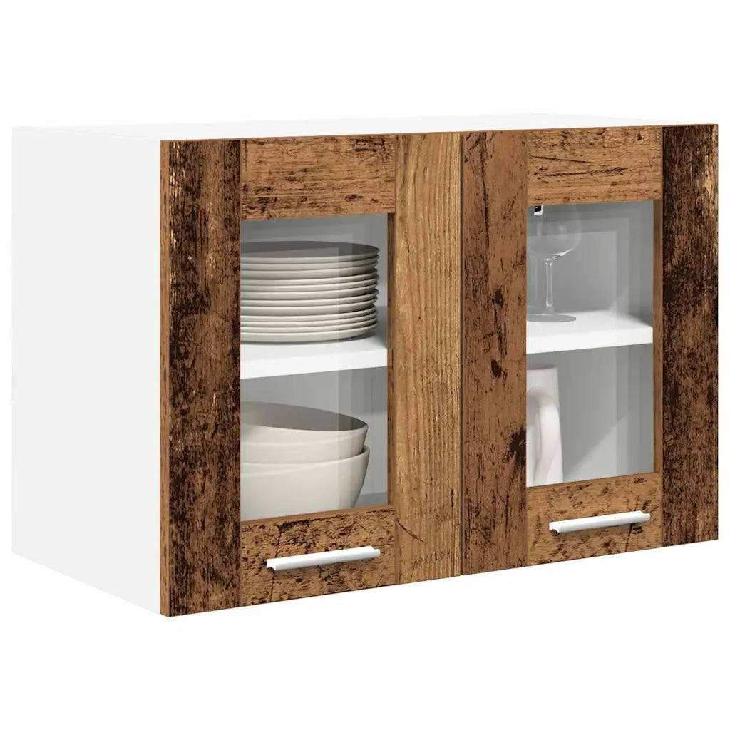 Armadio pensile con porta 2 pcs Legno vecchio 60 x 31 x 40 cm 884223