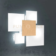 UPGRADE-45 APPLIQUE-PLAFONIERA 4 LUCI FOGLIA ORO 1148-45-FO