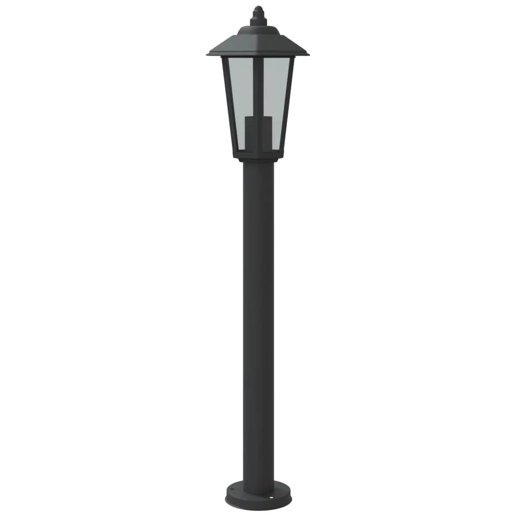 Lampade da terra per esterni 3 pezzi 80 cm acciaio inox nero 02_0042553