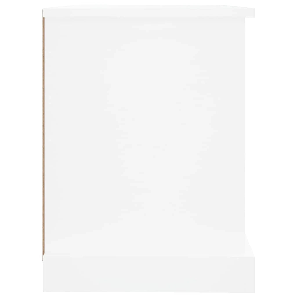 Mobile TV multimediale mensola TV credenza mobile TV sala da pranzo soggiorno camera da letto 73 x 35,5 x 47,5 cm legno ingegnerizzato bianco 02_0026199
