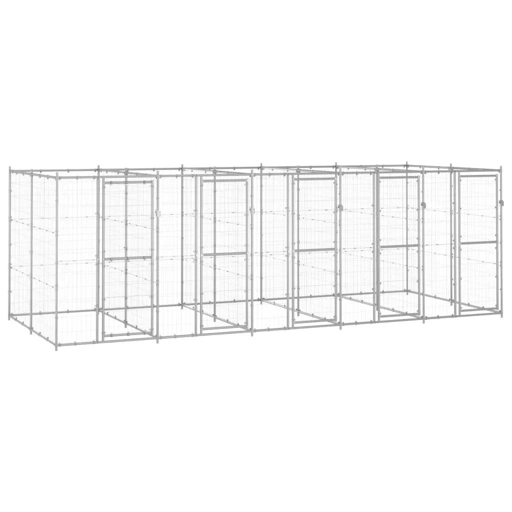 Gabbia per Cani da Esterno in Acciaio Zincato 12,1 mÂ² cod mxl 59965