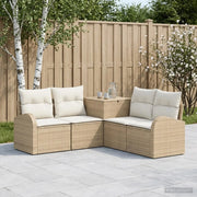 Set di divani 5 pz Beige e Bianco Crema 3447784